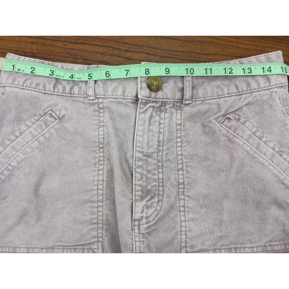 American eagle high waisted corduroy lilac purple‎ mini summer spring skirt 6